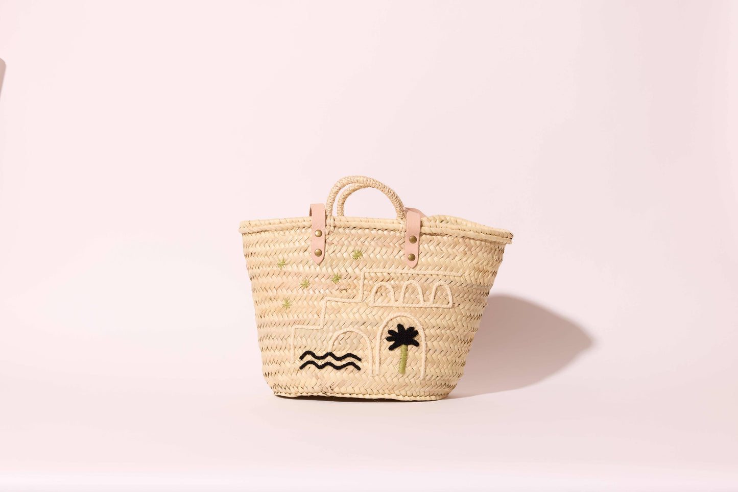 Panier brodé Olive Mi Casa
