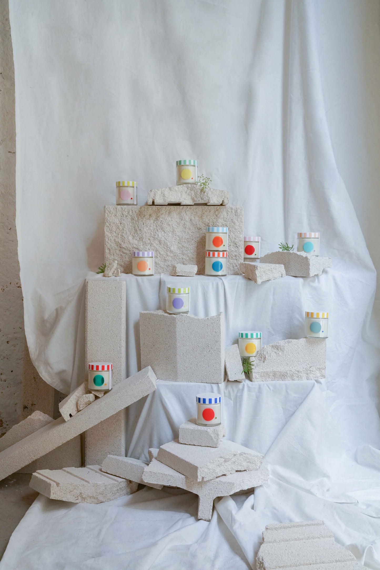 Kirsch- und Basilikumkerze