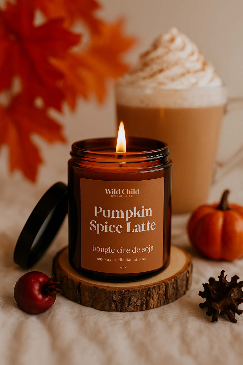 Bougie "Pumpkin Spice Latte" – [PRÉVENTE]