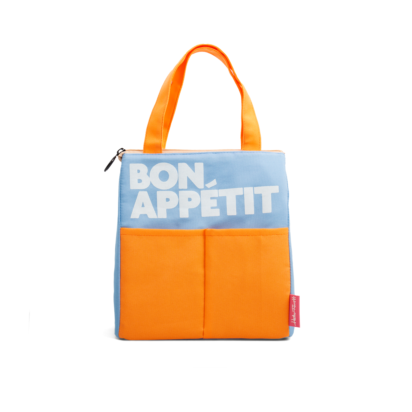 Lunch Bag "BON APPÉTIT" bleu et orange