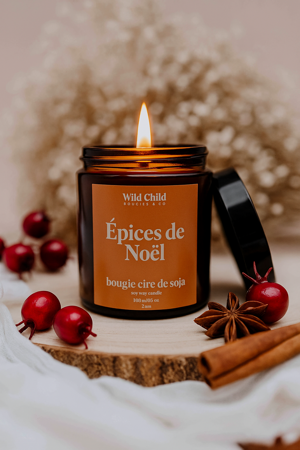 Bougie “Épices de Noël” – [PRÉVENTE]