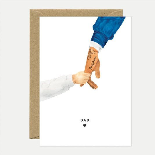 “Carte de vœux A6 pour dire ‘merci’, ‘je t’aime’, ou ‘tu es le meilleur’, imprimée sur papier naturel 300 g, avec enveloppe A6 marron recyclée.”